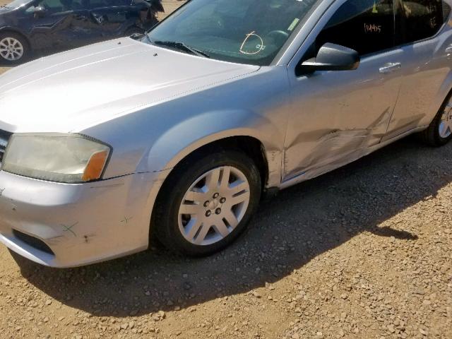 1B3BD4FB5BN502314 - 2011 DODGE AVENGER EX SILVER photo 9