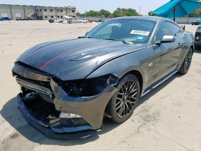 1FA6P8CF7G5336137 - 2016 FORD MUSTANG GT GRAY photo 2