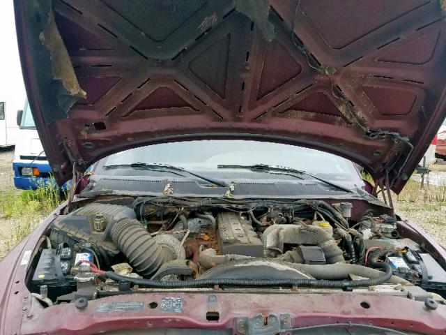 1B7MF336X1J199412 - 2001 DODGE RAM 3500 MAROON photo 7