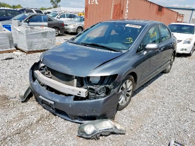 2HGFA16989H356502 - 2009 HONDA CIVIC EXL 灰色 照片 2