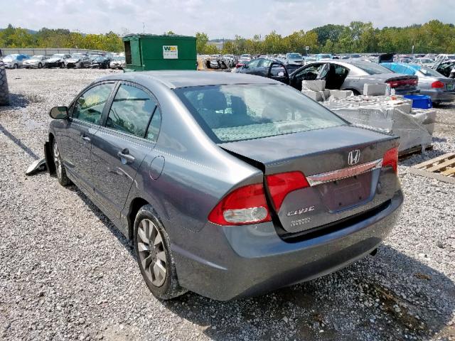 2HGFA16989H356502 - 2009 HONDA CIVIC EXL 灰色 照片 3