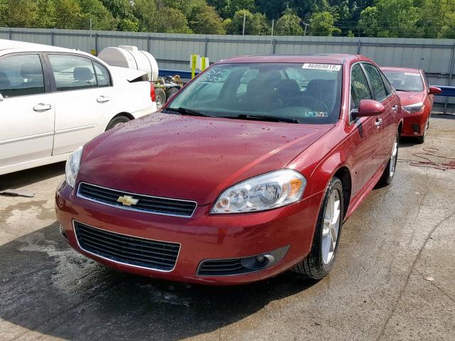 2G1WU57M791223120 - 2009 CHEVROLET IMPALA LTZ RED photo 2