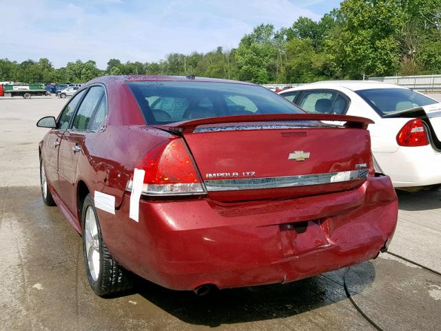 2G1WU57M791223120 - 2009 CHEVROLET IMPALA LTZ RED photo 3