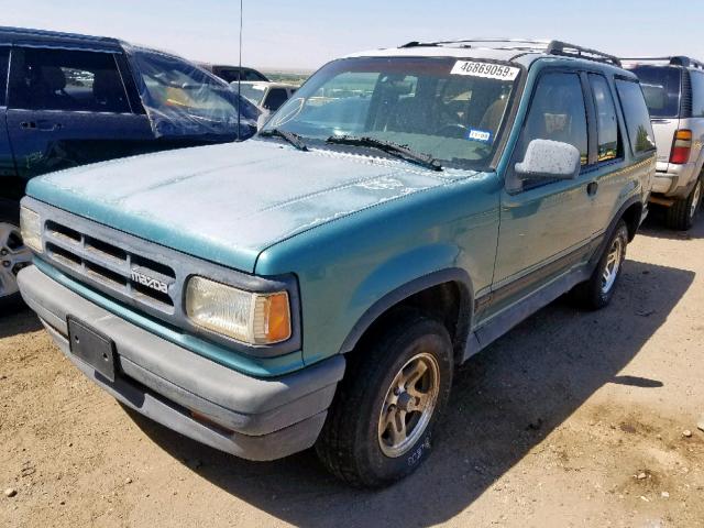 4F2CU44X0RUM01053 - 1994 MAZDA NAVAJO LX GREEN photo 2