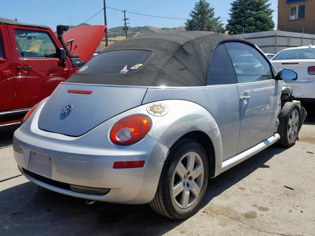 3VWPF31Y37M414879 - 2007 VOLKSWAGEN NEW BEETLE ვერცხლისფერი ფოტო 4
