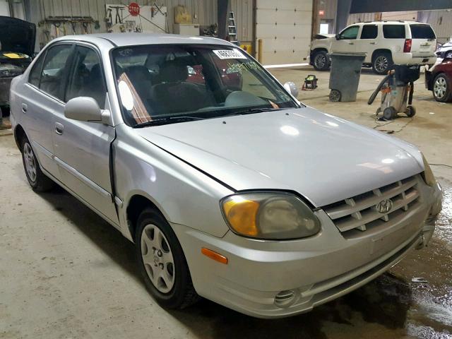 KMHCG45C44U506153 - 2004 HYUNDAI ACCENT GL SILVER photo 1