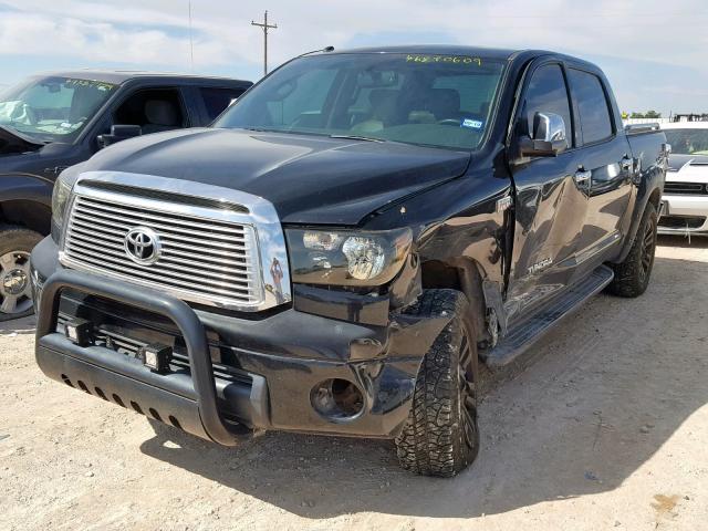 5TFHW5F13AX140695 - 2010 TOYOTA TUNDRA CRE BLACK photo 2