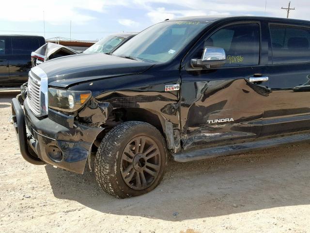 5TFHW5F13AX140695 - 2010 TOYOTA TUNDRA CRE BLACK photo 9