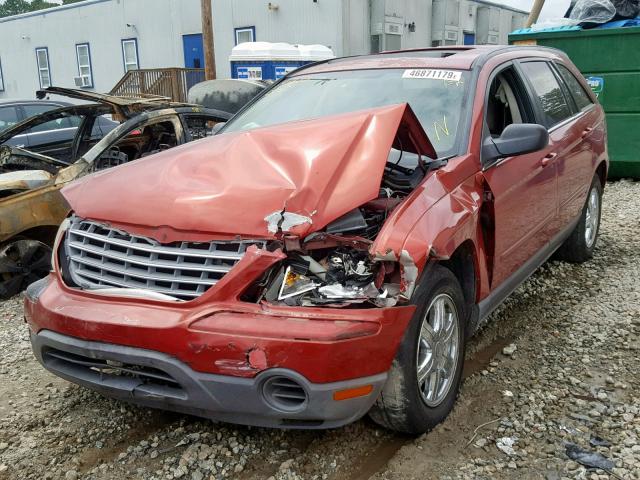 2C4GM68455R547792 - 2005 CHRYSLER PACIFICA T RED photo 2