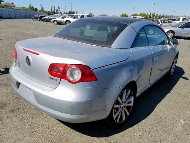 WVWFA71F27V030147 - 2007 VOLKSWAGEN EOS 2.0T L SILVER photo 4