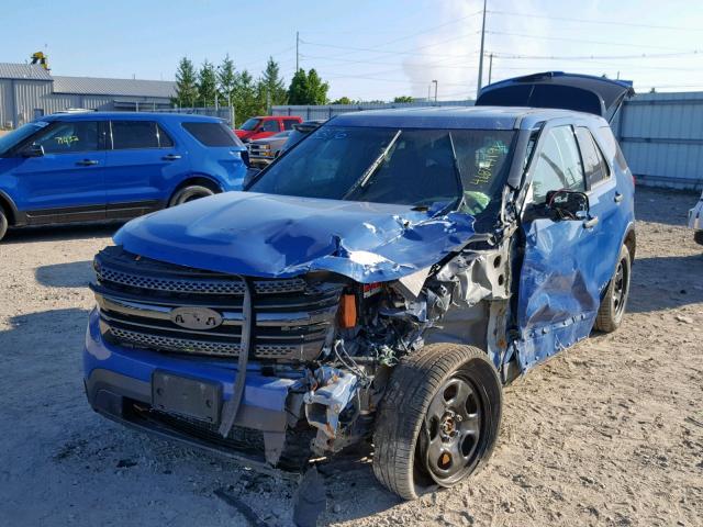 1FM5K8AR1DGC64056 - 2013 FORD EXPLORER P BLUE photo 2