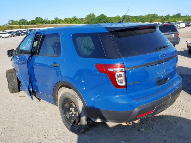 1FM5K8AR1DGC64056 - 2013 FORD EXPLORER P BLUE photo 3