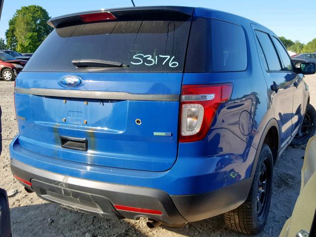 1FM5K8AR1DGC64056 - 2013 FORD EXPLORER P BLUE photo 4