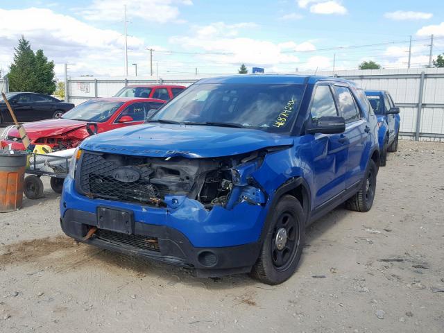 1FM5K8AT2EGC14179 - 2014 FORD EXPLORER P BLUE photo 2