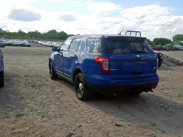 1FM5K8AT2EGC14179 - 2014 FORD EXPLORER P BLUE photo 3