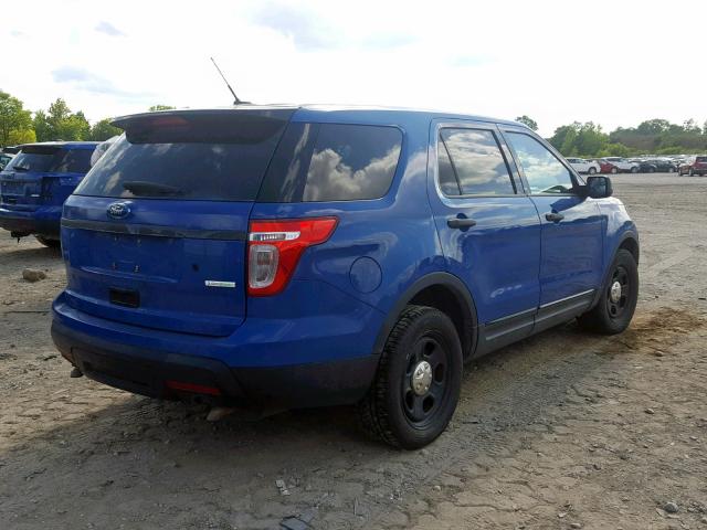 1FM5K8AT2EGC14179 - 2014 FORD EXPLORER P BLUE photo 4