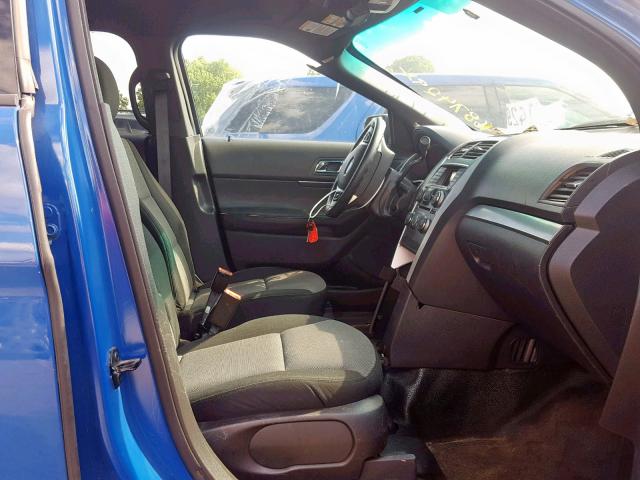 1FM5K8AT2EGC14179 - 2014 FORD EXPLORER P BLUE photo 5