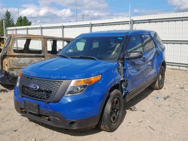 1FM5K8AT2EGC50177 - 2014 FORD EXPLORER P BLUE photo 2