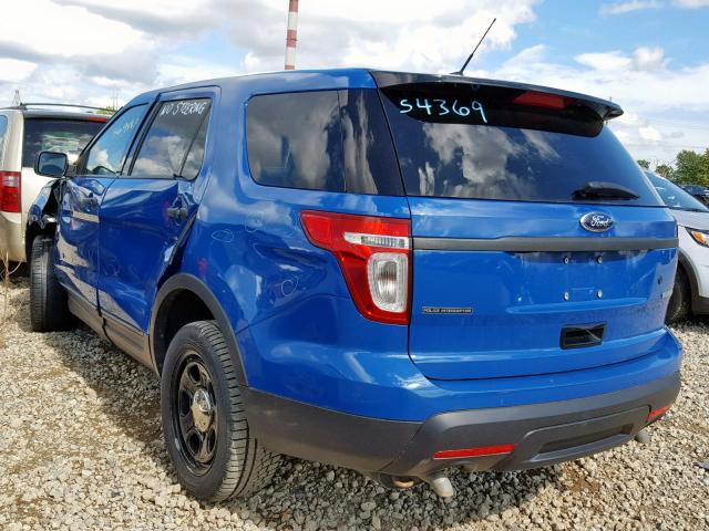 1FM5K8AT2EGC50177 - 2014 FORD EXPLORER P BLUE photo 3