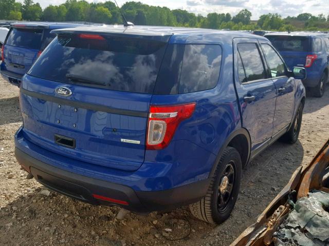 1FM5K8AT2EGC50177 - 2014 FORD EXPLORER P BLUE photo 4