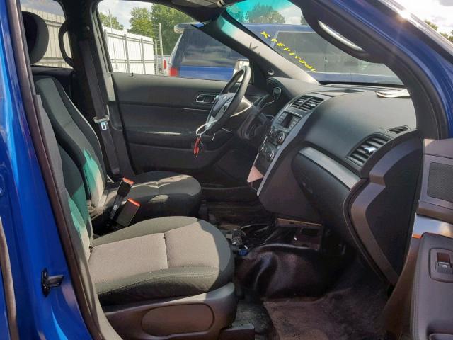 1FM5K8AT2EGC50177 - 2014 FORD EXPLORER P BLUE photo 5