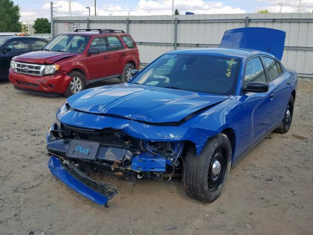 2C3CDXKT0GH194413 - 2016 DODGE CHARGER PO BLUE photo 2