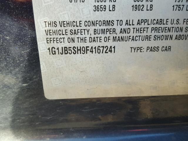 1G1JB5SH9F4167241 - 2015 CHEVROLET SONIC LS 蓝色 照片 10