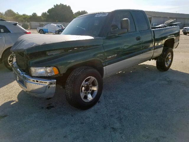 3B7KC2368XG152092 - 1999 DODGE RAM 2500 GREEN photo 2