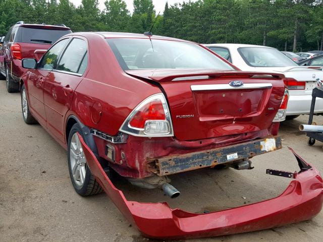 3FAHP08177R253750 - 2007 FORD FUSION SEL RED photo 3