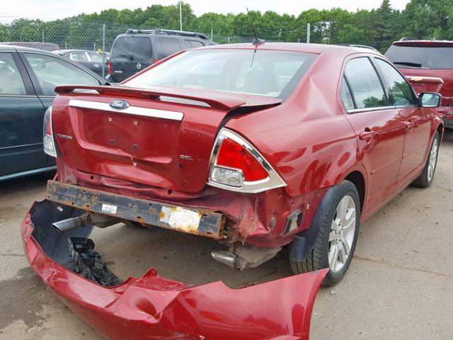 3FAHP08177R253750 - 2007 FORD FUSION SEL RED photo 4