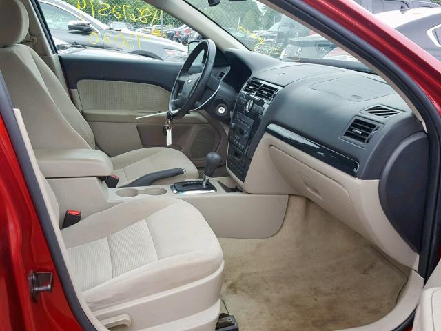 3FAHP08177R253750 - 2007 FORD FUSION SEL RED photo 5