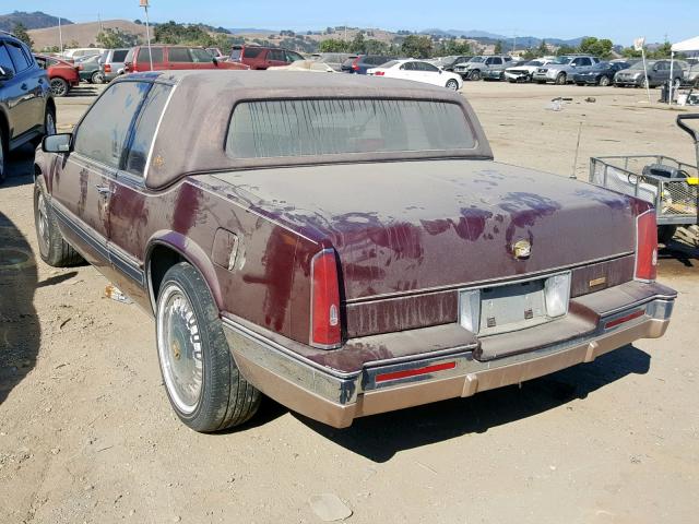 1G6EL1158JU611226 - 1988 CADILLAC ELDORADO BURGUNDY photo 3