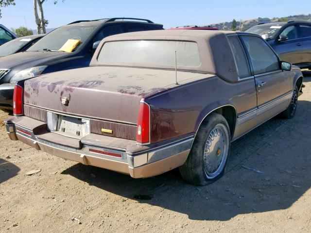 1G6EL1158JU611226 - 1988 CADILLAC ELDORADO BURGUNDY photo 4