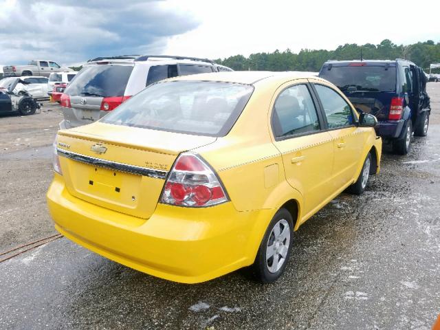 KL1TD5DE1AB087828 - 2010 CHEVROLET AVEO LS YELLOW photo 4