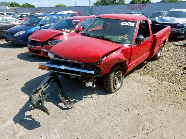 1GCCS145818122255 - 2001 CHEVROLET S TRUCK S1 RED photo 2
