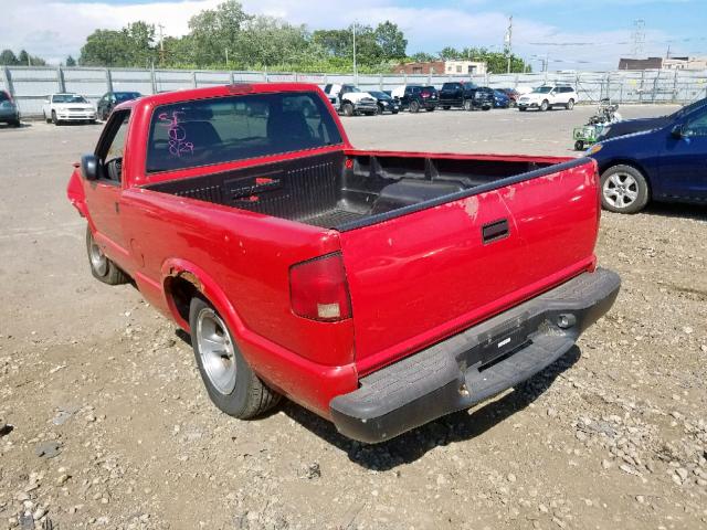 1GCCS145818122255 - 2001 CHEVROLET S TRUCK S1 RED photo 3