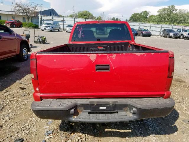 1GCCS145818122255 - 2001 CHEVROLET S TRUCK S1 RED photo 9