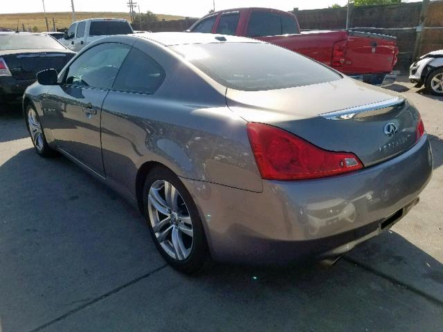 JNKCV64E58M123710 - 2008 INFINITI G37 BASE GRAY photo 3