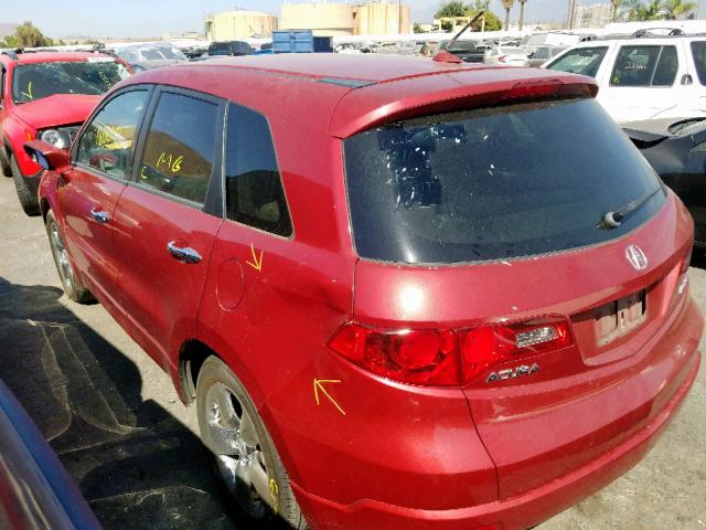 5J8TB18507A016136 - 2007 ACURA RDX TECHNO RED photo 3