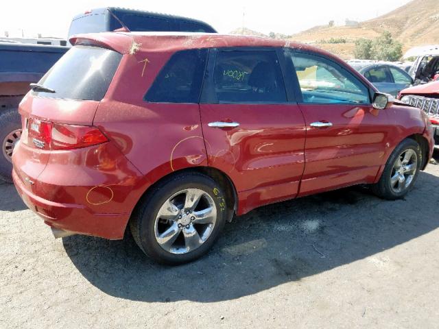 5J8TB18507A016136 - 2007 ACURA RDX TECHNO RED photo 4