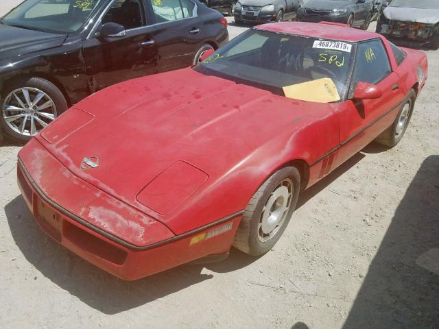 1G1YY2188H5104125 - 1987 CHEVROLET CORVETTE RED photo 2