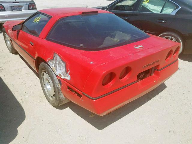 1G1YY2188H5104125 - 1987 CHEVROLET CORVETTE RED photo 3