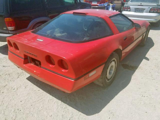 1G1YY2188H5104125 - 1987 CHEVROLET CORVETTE RED photo 4