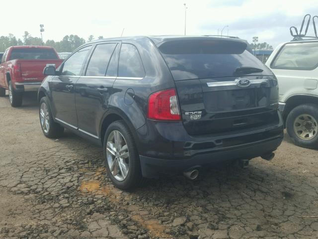 2FMDK3KC1DBB41583 - 2013 FORD EDGE LIMIT BLACK photo 3