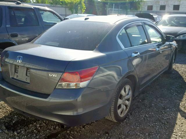 1HGCP36858A086954 - 2008 HONDA ACCORD EXL GRAY photo 4