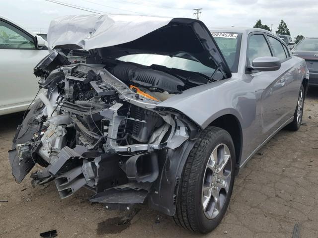 2C3CDXJG2GH162342 - 2016 DODGE CHARGER SX SILVER photo 2