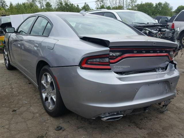 2C3CDXJG2GH162342 - 2016 DODGE CHARGER SX SILVER photo 3