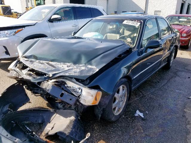 JH4KA96512C002322 - 2002 ACURA 3.5RL GREEN photo 2