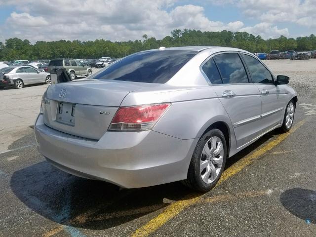 1HGCP36868A021756 - 2008 HONDA ACCORD EXL SILVER photo 4