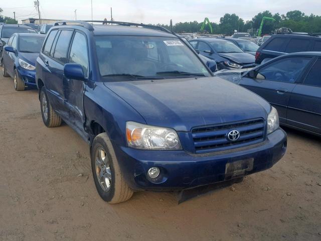 JTEEP21A550134123 - 2005 TOYOTA HIGHLANDER BLUE photo 1